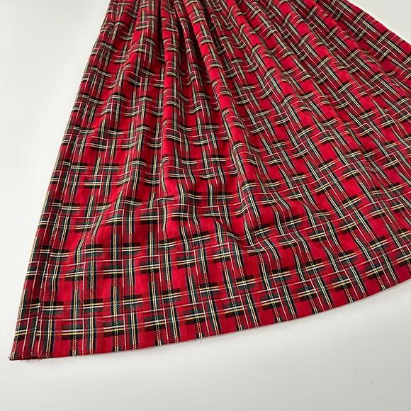 VTG Susan Bristol Plaid Tartan Skirt 80s High Waist Holiday Christmas Small USA - Picture 2 of 9
